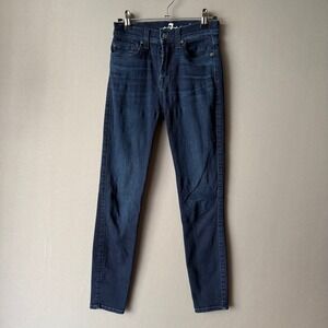 7 For All Mankind sz 23 blue jeans high waist‎ ankle jeans